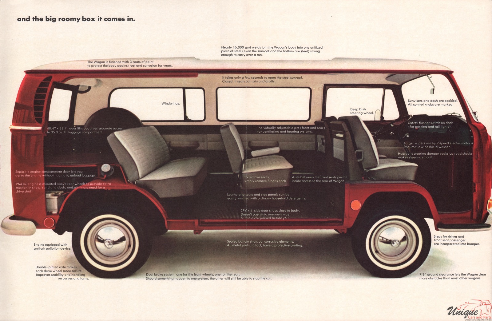 1968 Volkswagen Kombi Bus Brochure Page 4